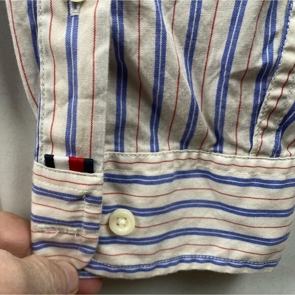 Tommy Hilfiger Men's Shirt XL Striped Long Sleeve Button-Up Classic Fit Preppy - Picture 7 of 8